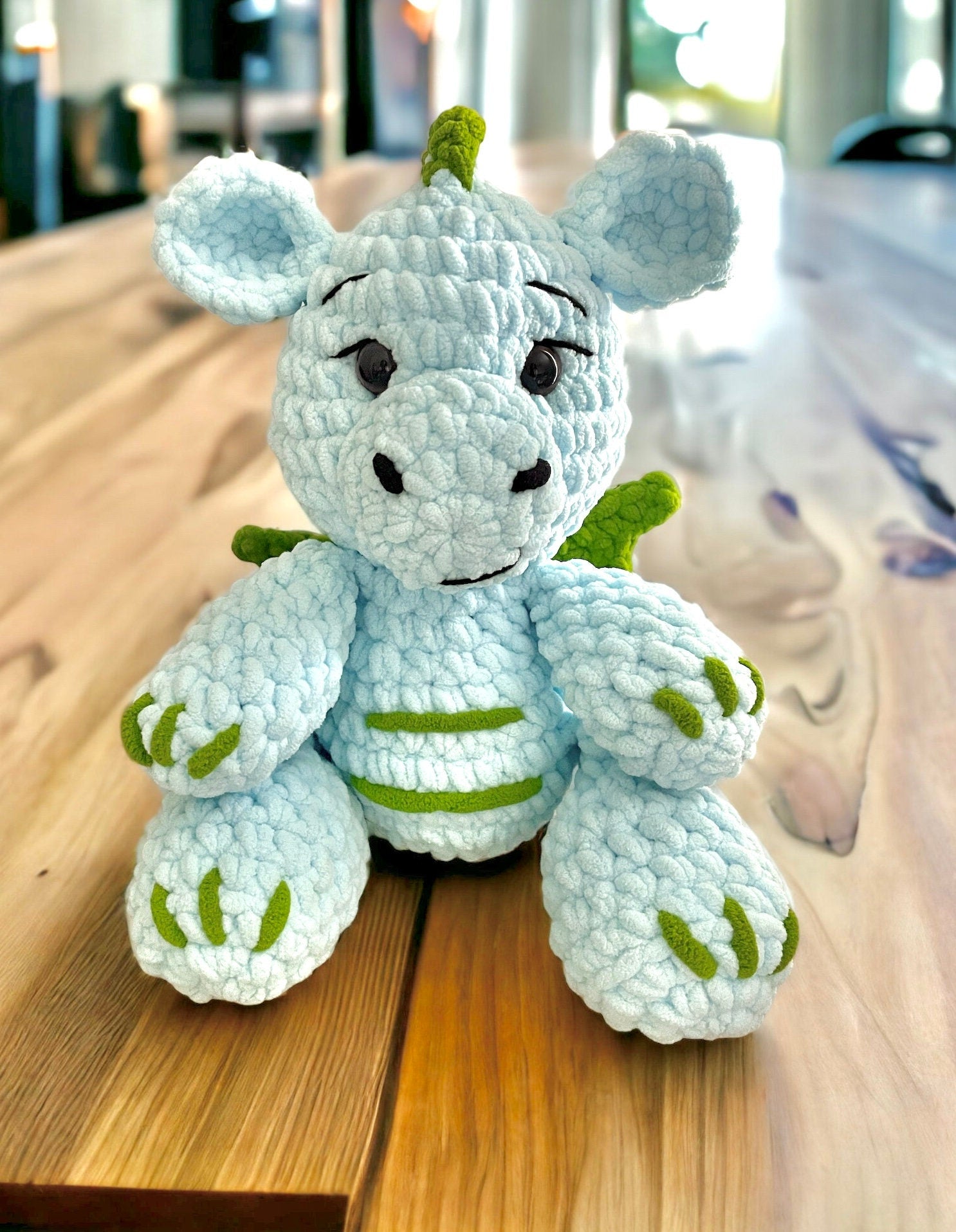 Crochet Amigurumi Bluey the Dragon Pattern (Digital PDF)