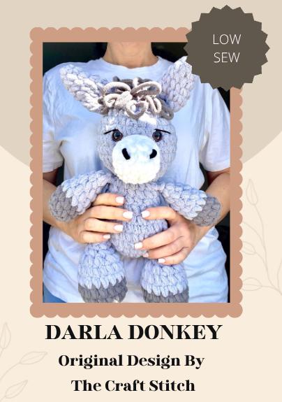 Crochet Amigurumi Darla the Donkey Pattern (Digital PDF)