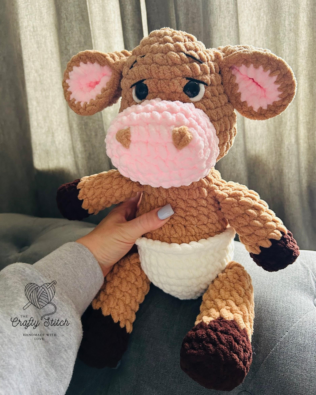 Crochet Amigurumi Baby Cow Pattern (Digital PDF)